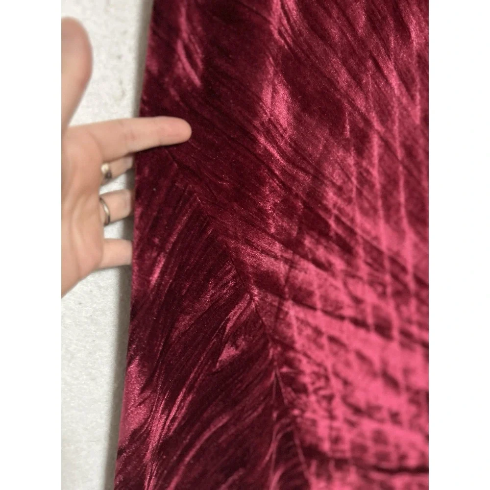 Free People Velvet Maxi Skirt - Fairytale - Red Maroon Cranberry Whimsigoth M